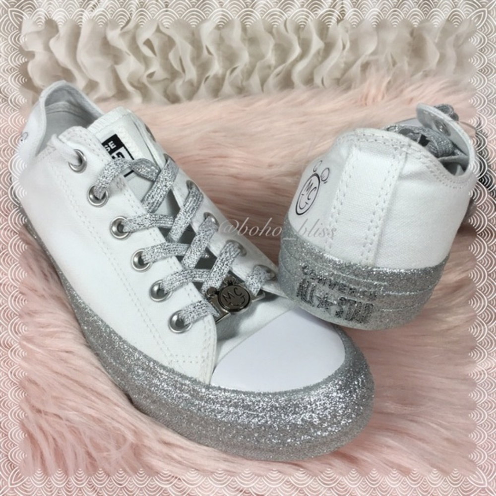 CONVERSE | Miley Cyrus Glitter Sneakers NEW - Picture 2 of 7